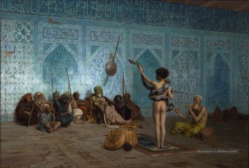 Jean Léon Gérôme œuvres - Le Serpent Charmer Grec Arabe orientalisme Jean Léon Gérôme